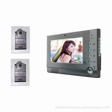 7-inch wide angle video doorphone with photo and VDP 318 + CAM210 video recording function